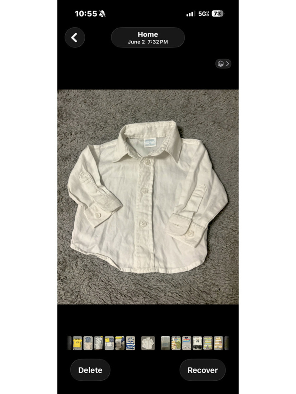 Edgehill Collection White Button-Up Shirt for Kids